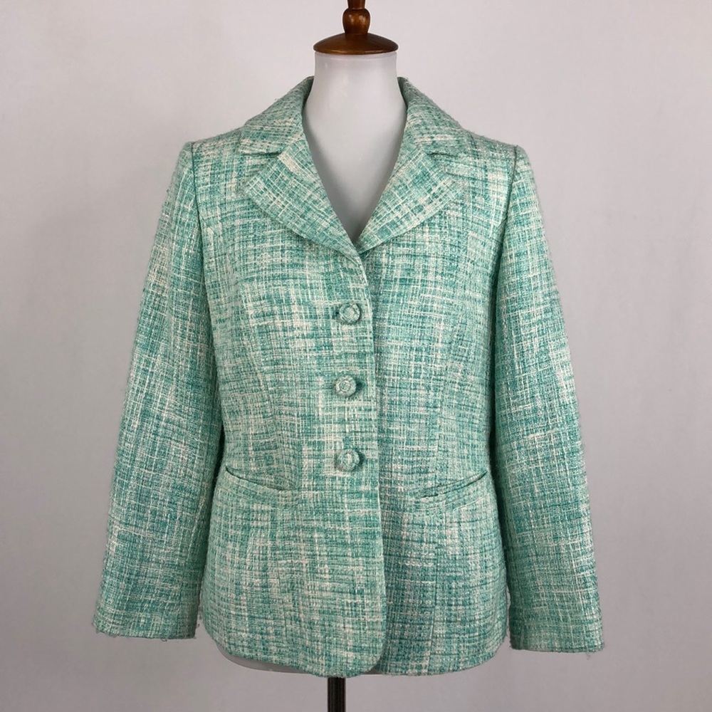 Pendleton Tweed Print 3 Button Blazer / Jacket - image 1